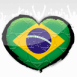 Foot: Drapeau coeur br�silien