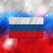 Drapeau Russie feux d'artifice