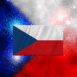 Drapeau R�publique Tch�que feux d'artifice